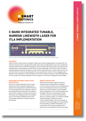 C-Band Integrated Tunable Narrow Linewidth Laser For ITLA Implementation-1